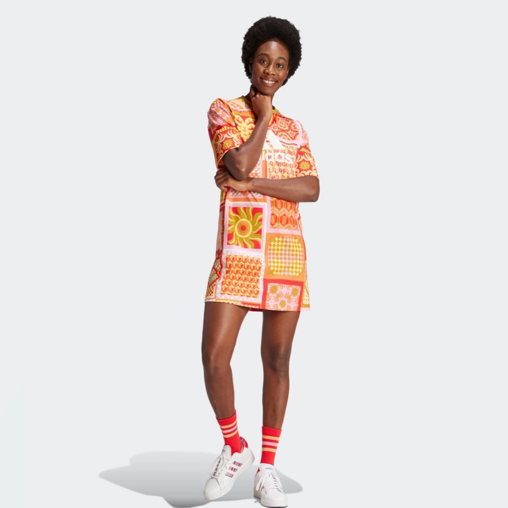 Farm Rio by Adidas Colorful Patterned Dress Size Medium-B2‎